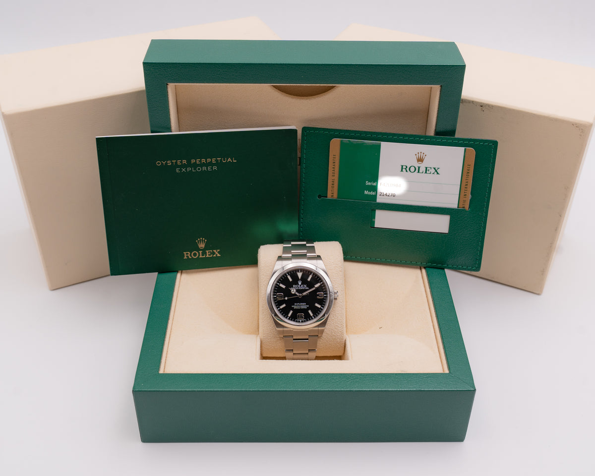 Rolex Explorer 39mm 214270 Black Dial 2015