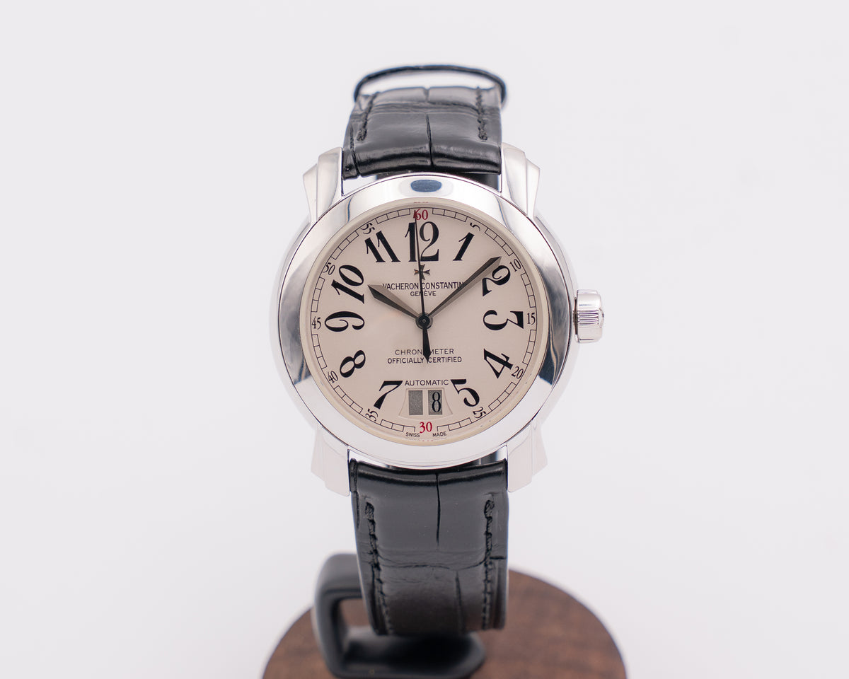 Vacheron Constantin Malte 38mm 42015-000g-8902 White Gold Case Black Leather Strap