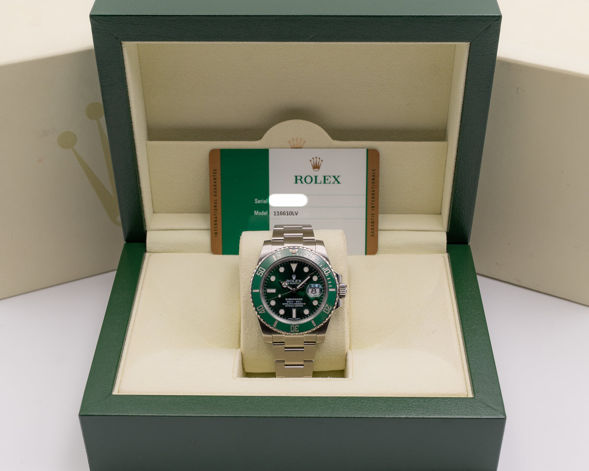 Rolex Submariner 40mm 116610lv Hulk 2017