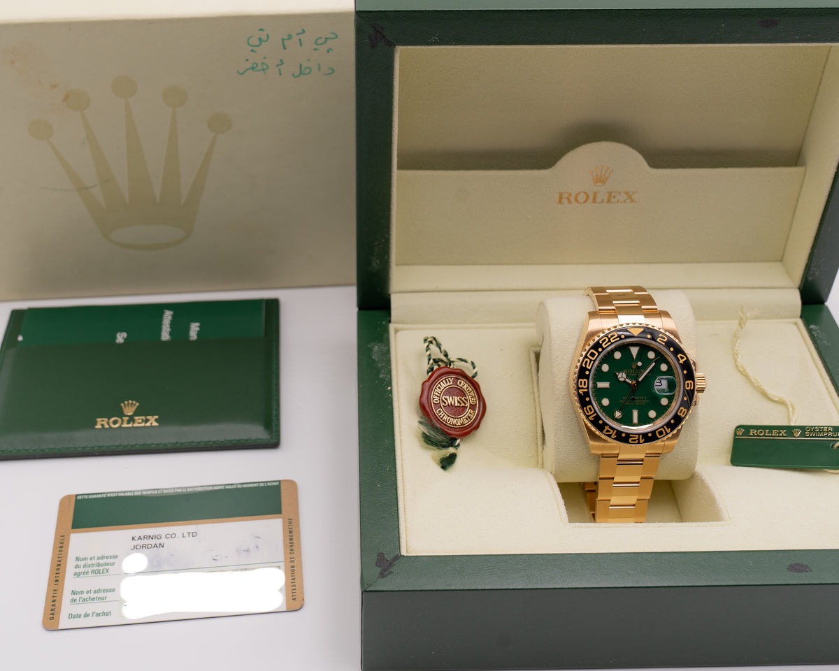Rolex GMT Master II 40mm 116718 Green Dial Anniversary 2009