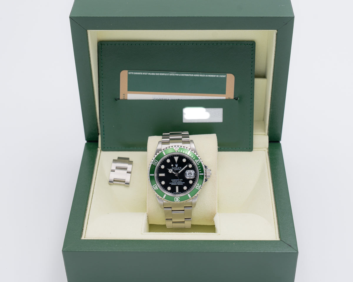 Rolex Submariner 40mm 16610LV Kermit 2008