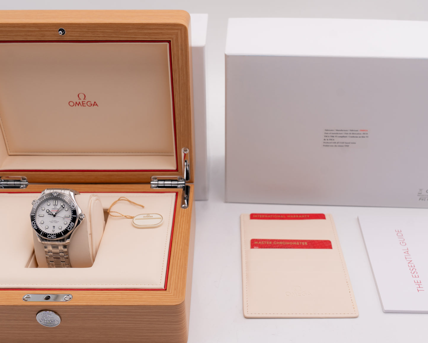 UNWORN STICKERED Seamaster Diver 300M Master Co-Axial 42mm 210.30.42.20.04.001 Black Bezel White Dial 2026