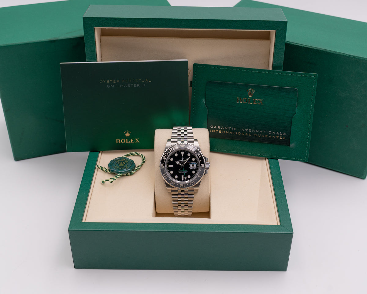 Rolex GMT Master II 40mm 126710GRNR Bruce Wayne Wood Card 2026