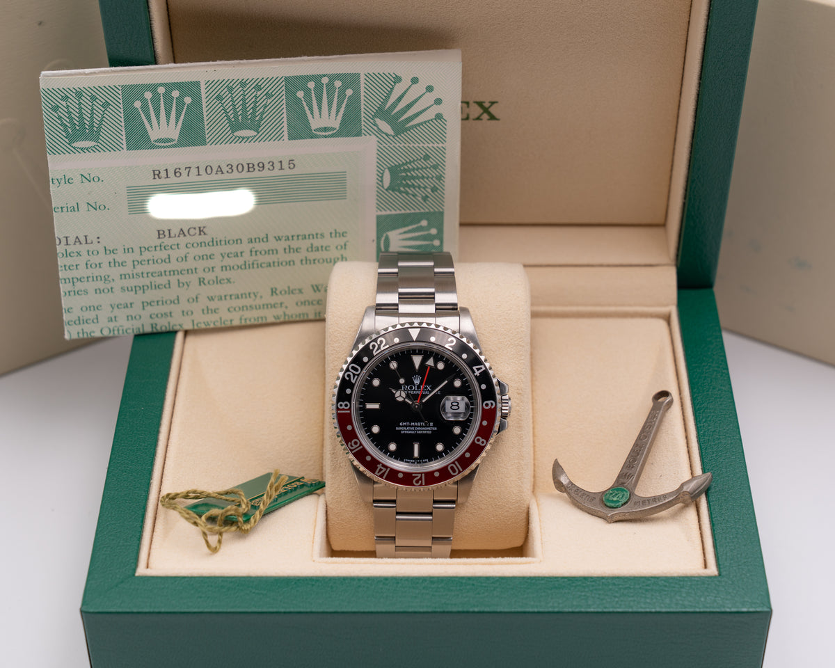 Rolex GMT Master II 40mm 16710 Coke Open Date