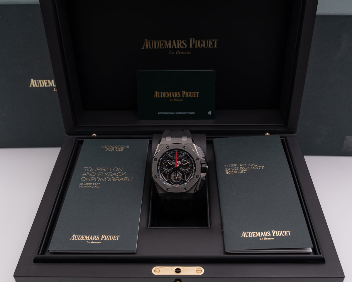 Limited Edition of 100 Audemars Piguet Royal Oak Offshore 43mm 26622TI.GG.D002CA.01 Flying Tourbillon Chronograph