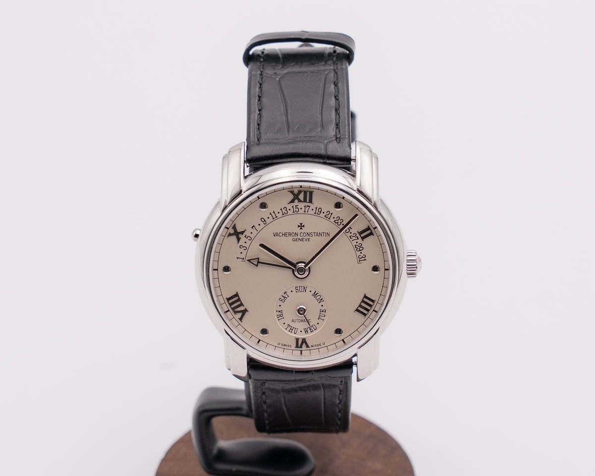 Vacheron Constantin Patrimony 37mm 47245/000G White Gold Day Date Retrograde
