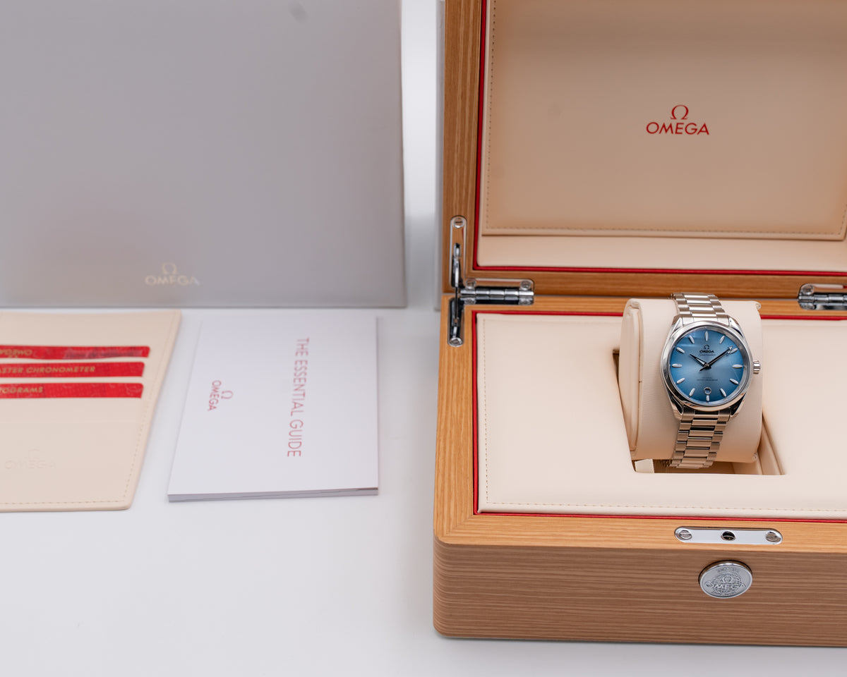 UNWORN Omega Aqua Terra 150m Co‑axial Master Chronometer 38 MM 220.10.38.20.03.004 Summer Blue 2026