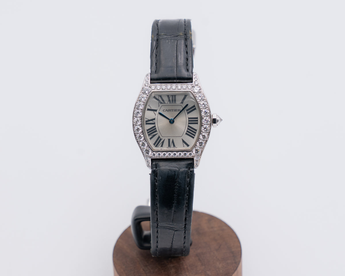 Cartier Tortue WA507231 White Gold Diamond Bezel