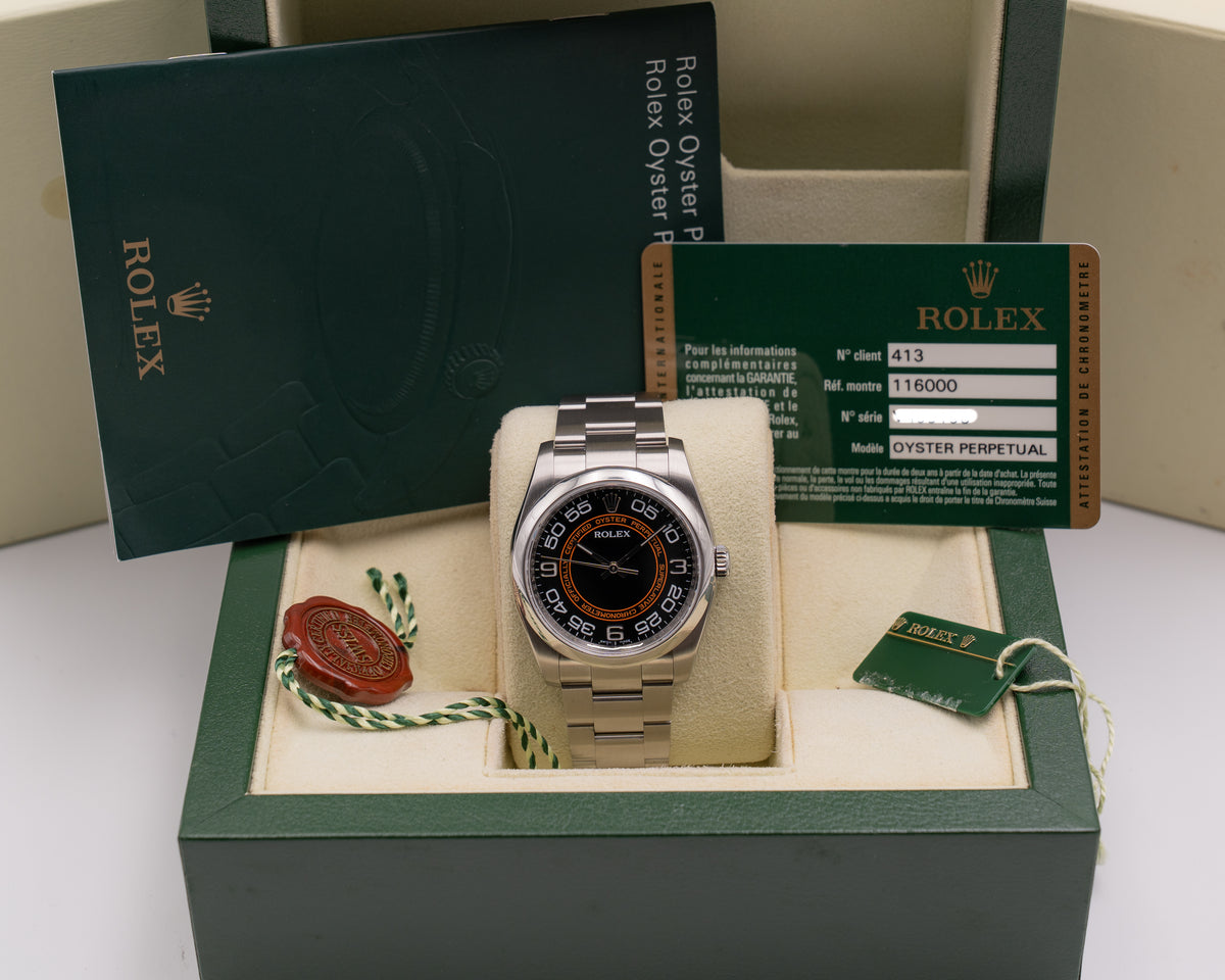 Rolex Oyster Perpetual 36mm 116000 Harley Davidson Black and Orange 2011
