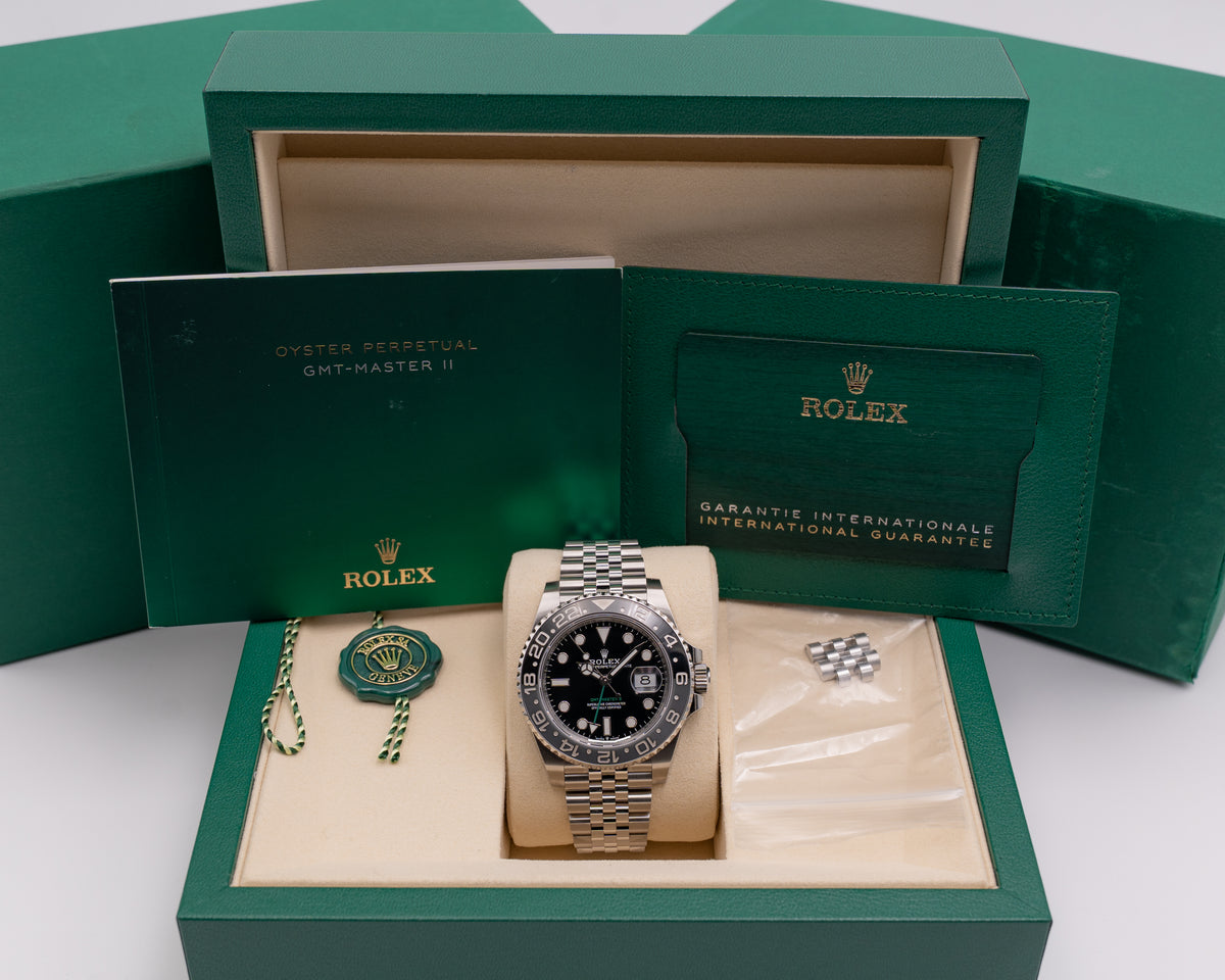 Rolex WOOD CARD GMT-Master II 40mm 126710GRNR "Bruce Wayne" On Jubilee 2026