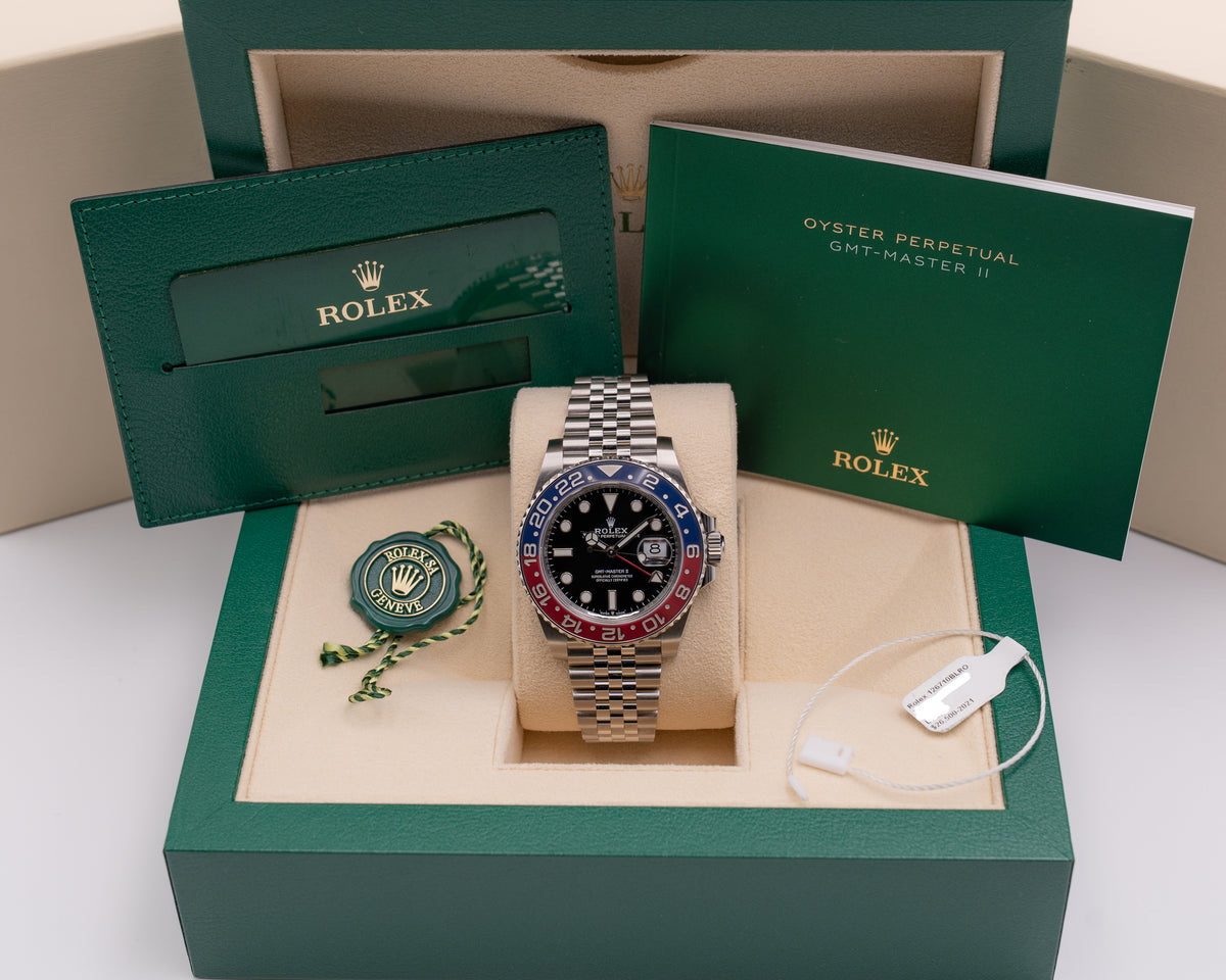 Rolex GMT II 40mm 126710BLRO Pepsi On Jubilee 2021