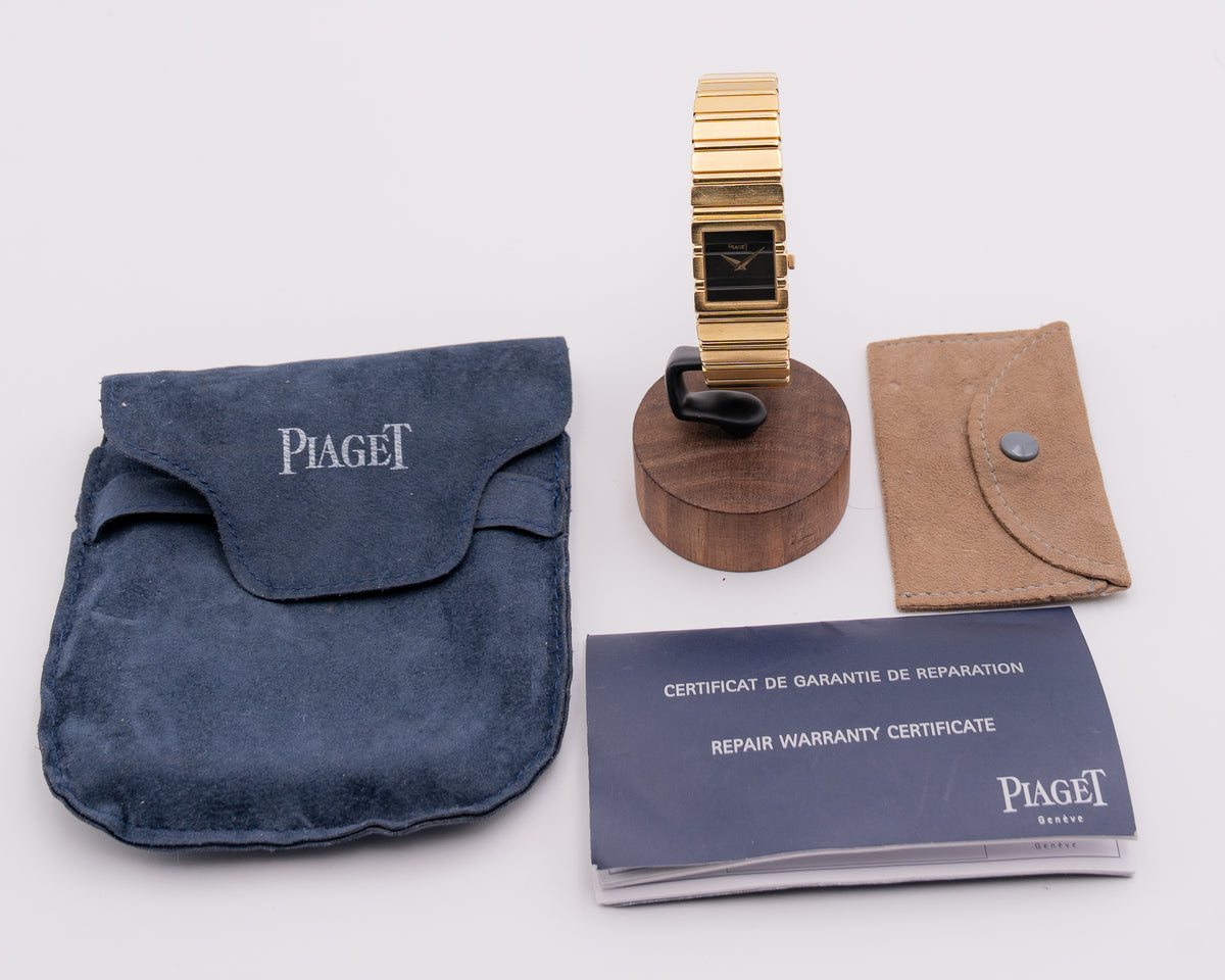 Piaget Polo 20mm 8131C701 Gold Black Dial Quartz