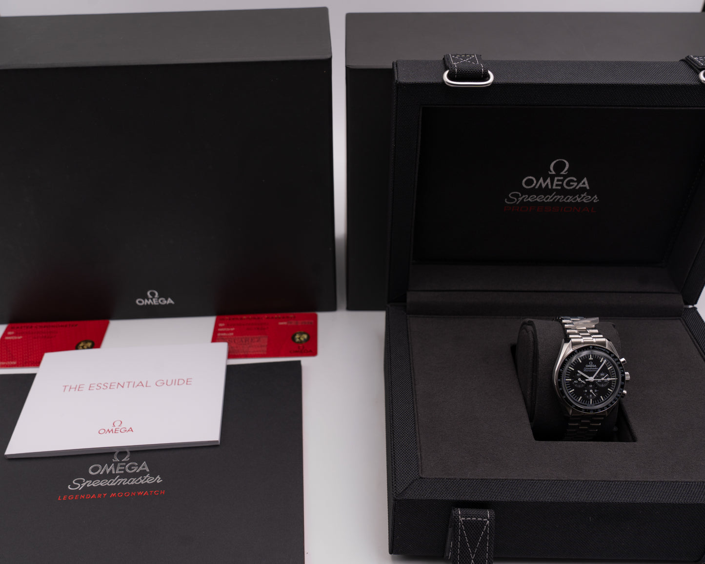UNWORN STICKERED Omega Speedmaster Moonwatch 42mm 31030425001001 Black Dial Hesalite 2026