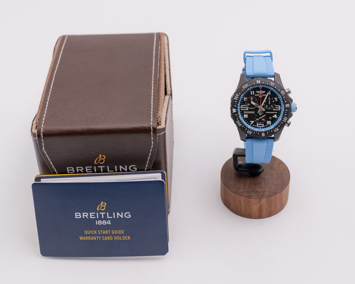 UNWORN Breitling Endurance Pro 38mm Ble Rubber Strap Chronograph