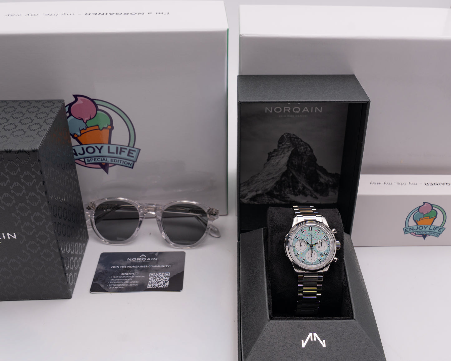 UNWORN Norqain Freedom Chrono 40mm N2201.19S04.A01 Enjoy Life Sprinkle Turqoise 2026