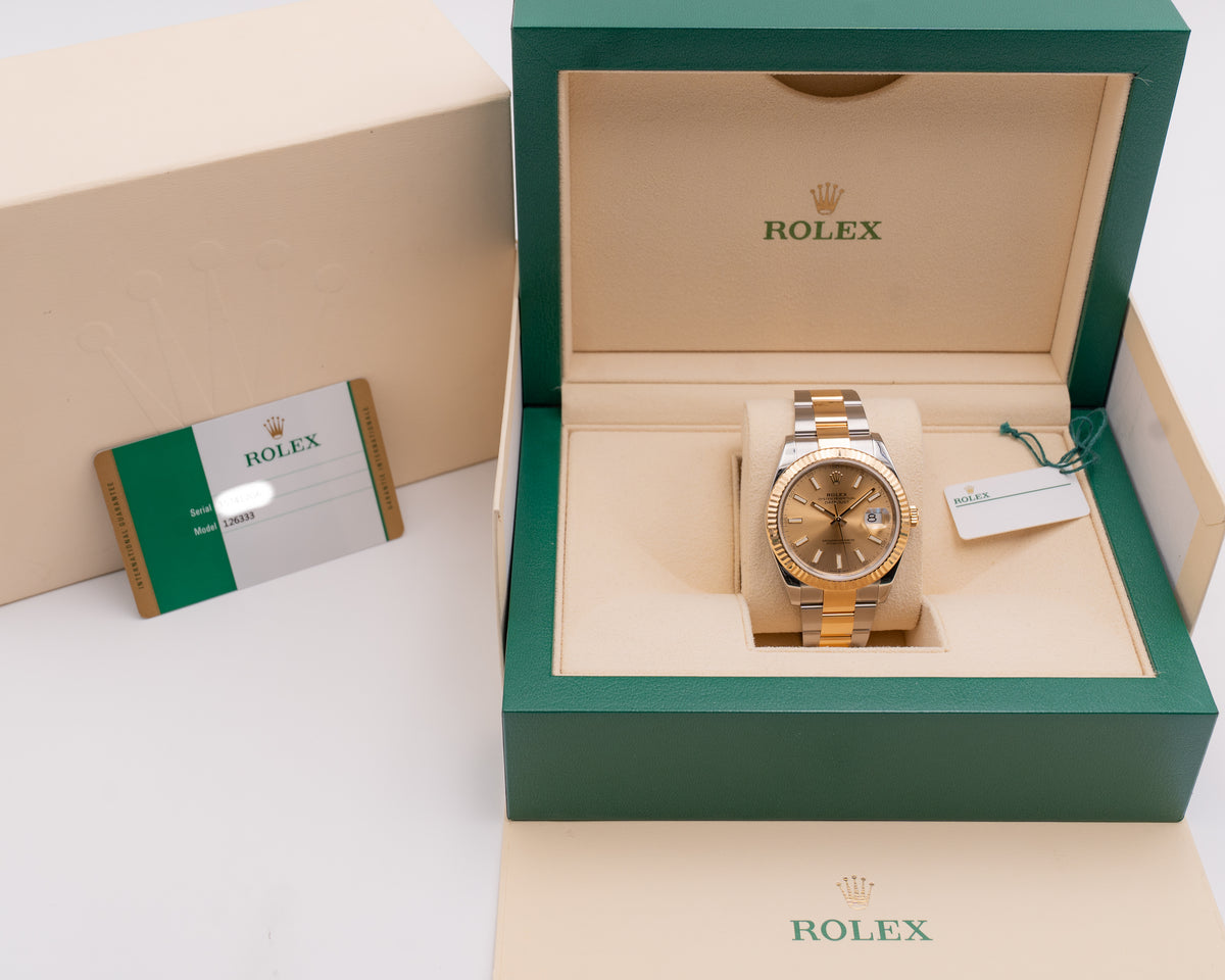 Rolex Datejust 41mm 126333 Fluted Champagne Dial 2019