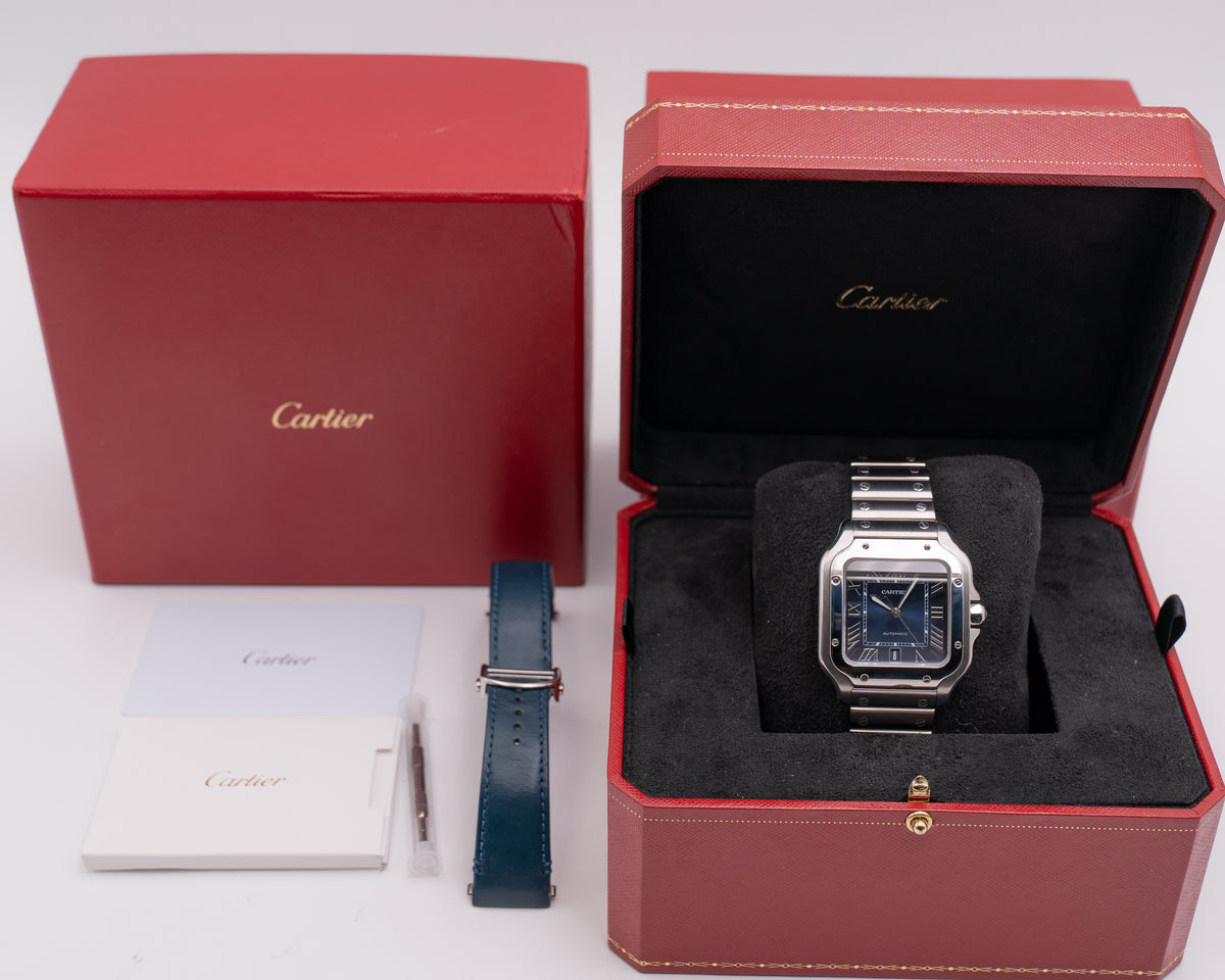 Santos de Cartier 39.8mm WSSA0030 Blue Dial
