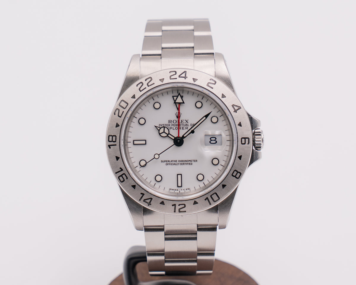 Rolex Explorer II 40mm 16570 White Swiss T Dial U serial