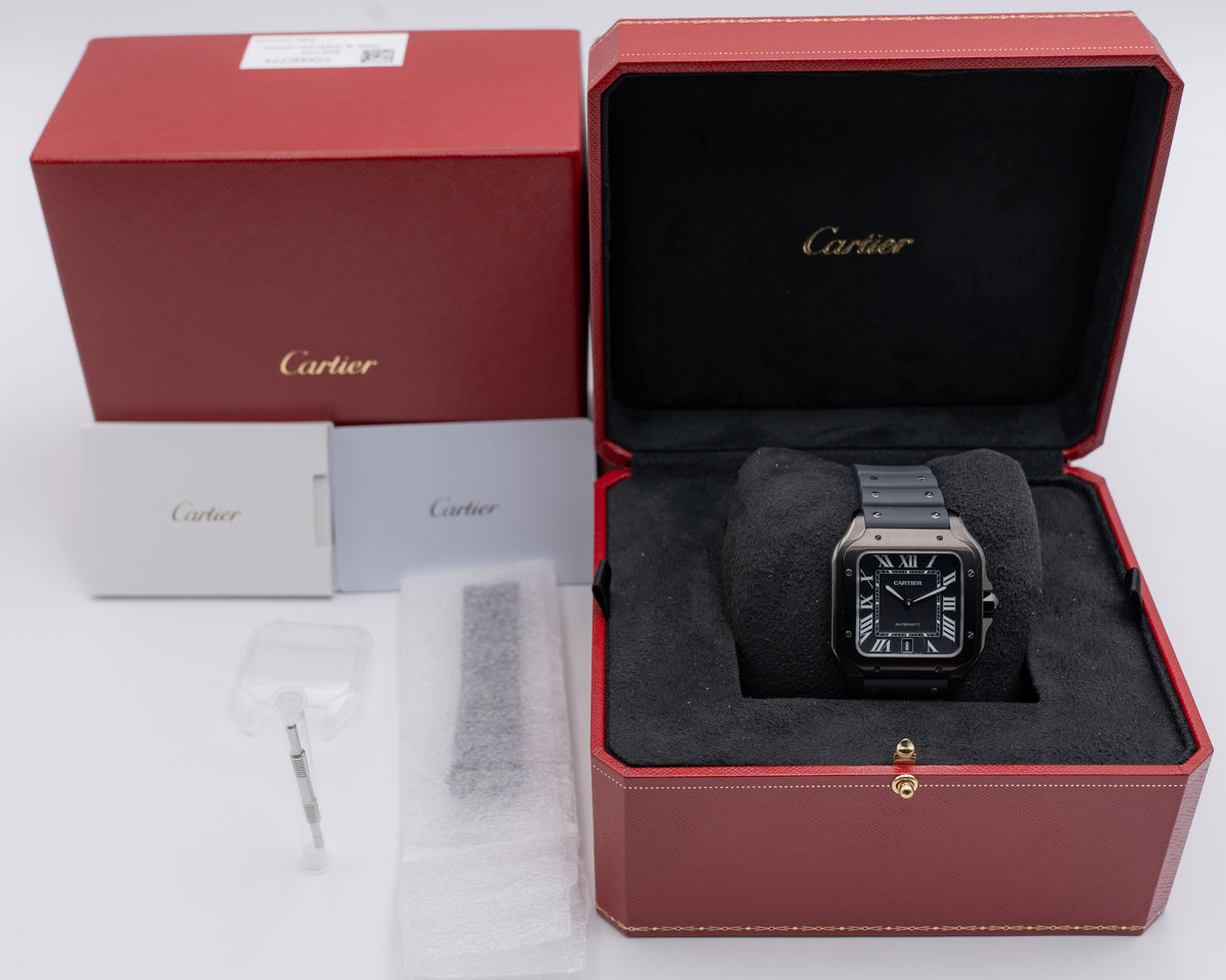 Cartier Santos 39mm WSSA0045 Black Dial On Rubber Strap 2026