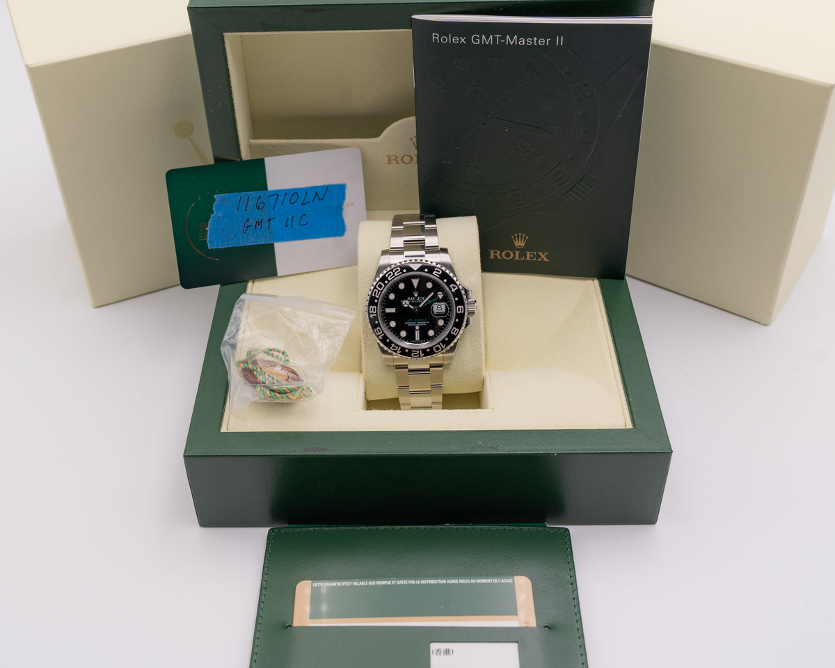 CPO Rolex  GMT-Master II 40mm 116710ln Green Arrow  2009