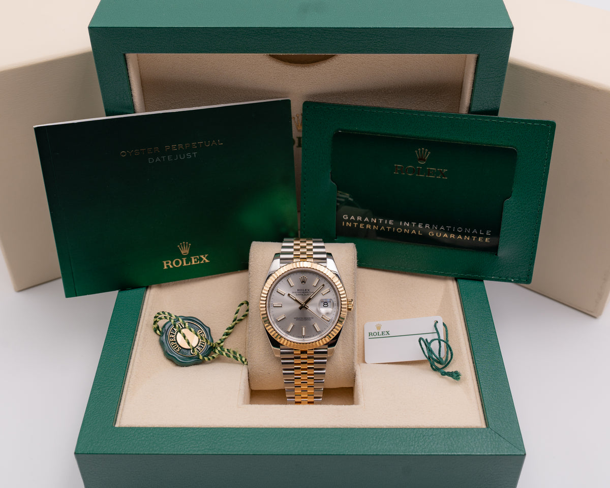 Rolex Datejust 41mm 126333 Two Tone Fluted Jubilee Silver Dial 2024