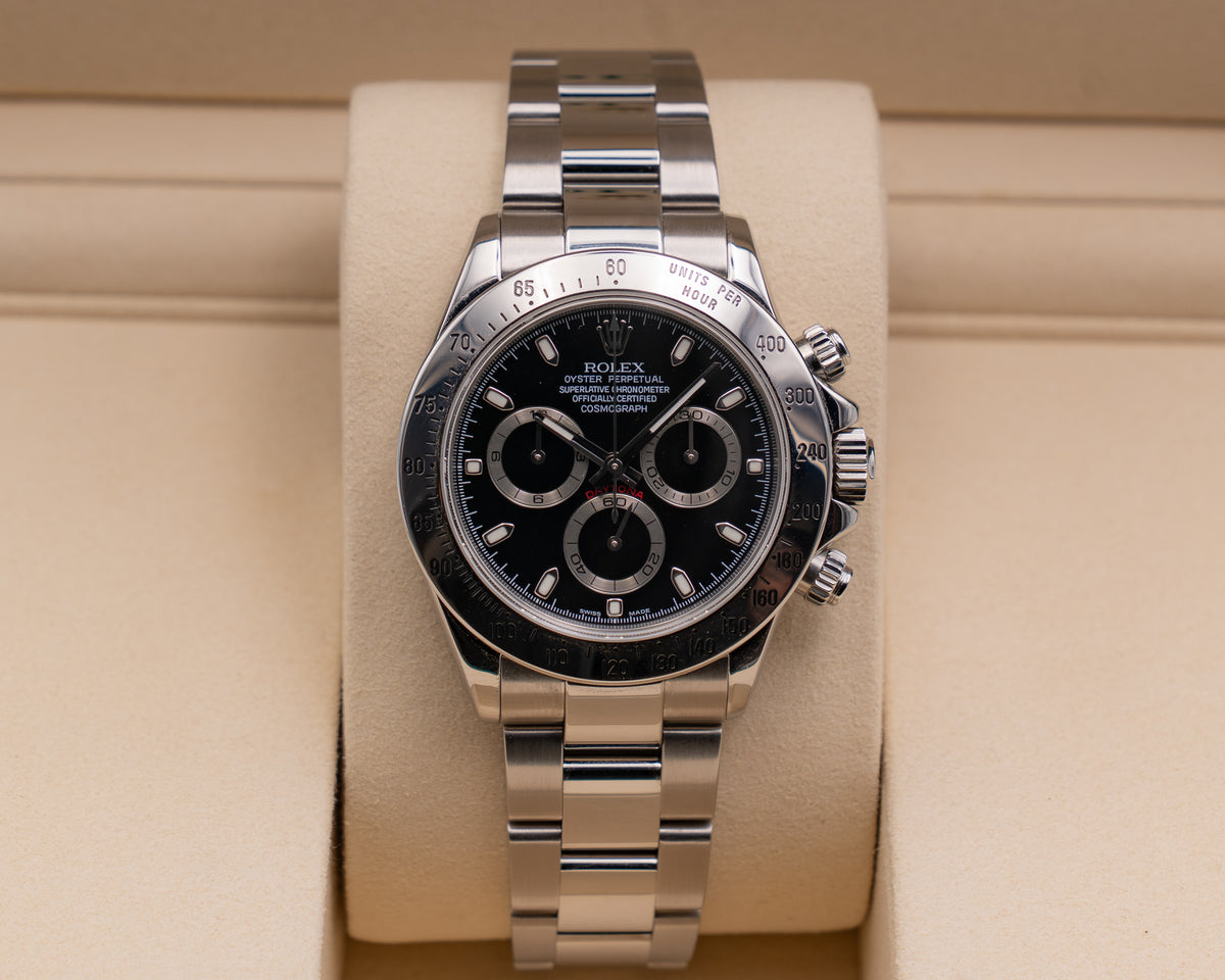 Rolex Daytona 40mm 116520 Steel Bezel Black Dial 2006