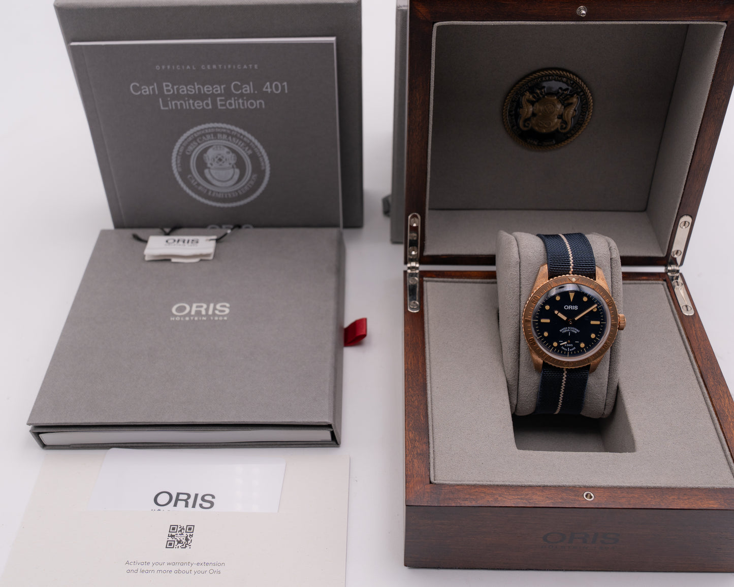 Oris Carl Brashear Calibre 401 Limited Edition 40mm Bronze Blue Dial