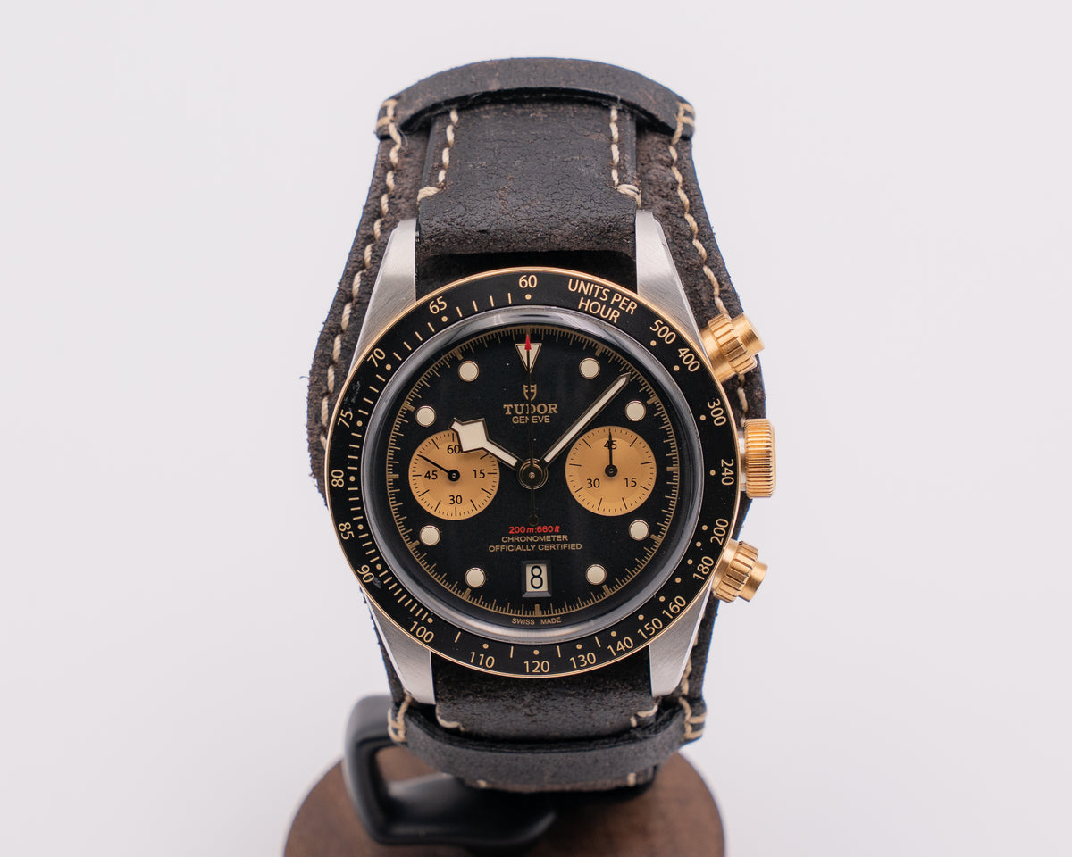 Tudor BLACK BAY 41mm  79363N-0002 CHRONO S&G On Leather Strap