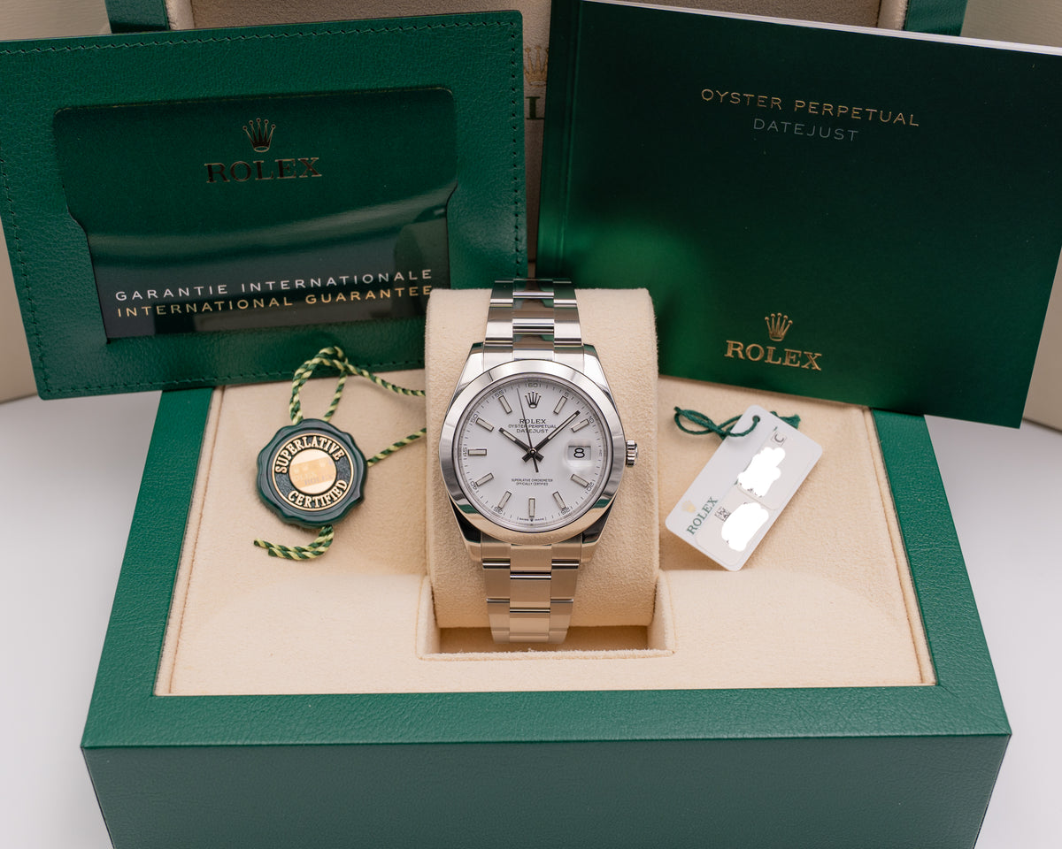 Rolex Datejust 41mm 126300 White Dial on Oyster 2023