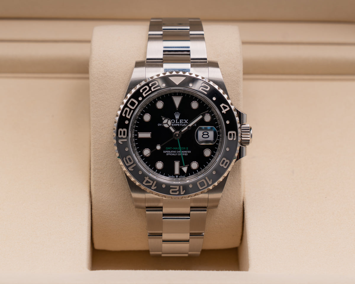 UNWORN STICKERED Rolex GMT-Master II 40mm 126710GRNR Bruce Wayne 2026