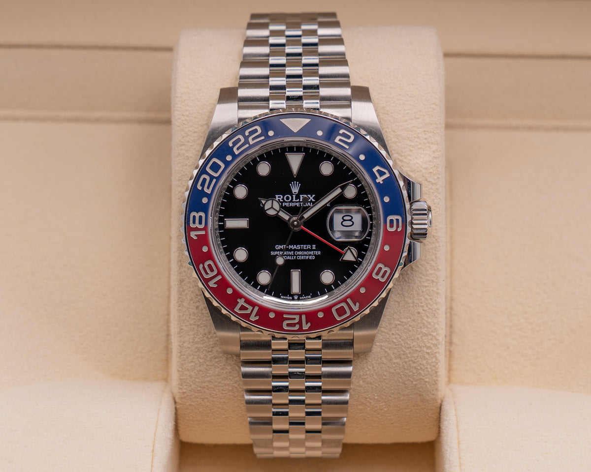 Rolex GMT II 40mm 126710BLRO Pepsi On Jubilee 2021