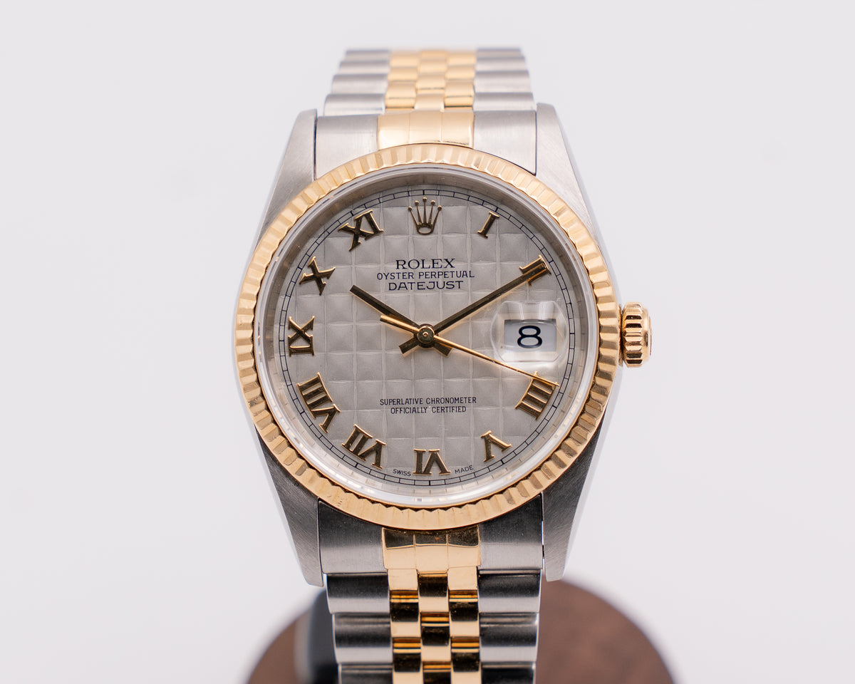 Rolex DateJust 36mm 16233 Pattern Dial Two Tone On Jubilee