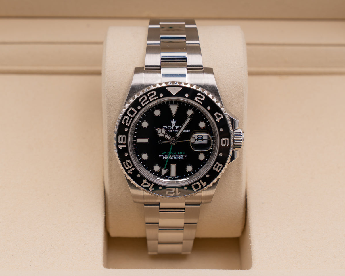 Rolex GMT Master II 40mm 116710 Black Dial Green Arrow 2015