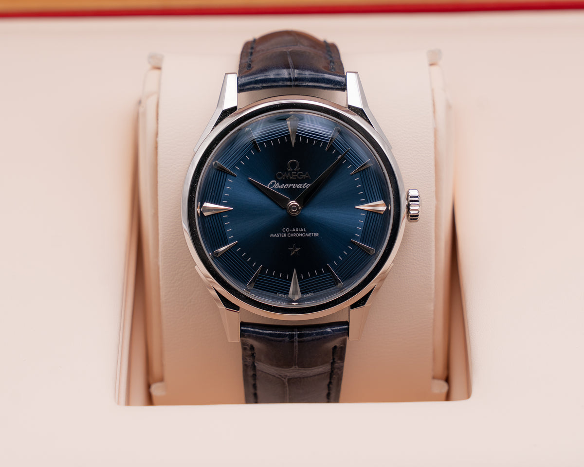 Omega Constellation 39mm 140.13.39.21.03.001 Observatory lue Leather Strap 2026