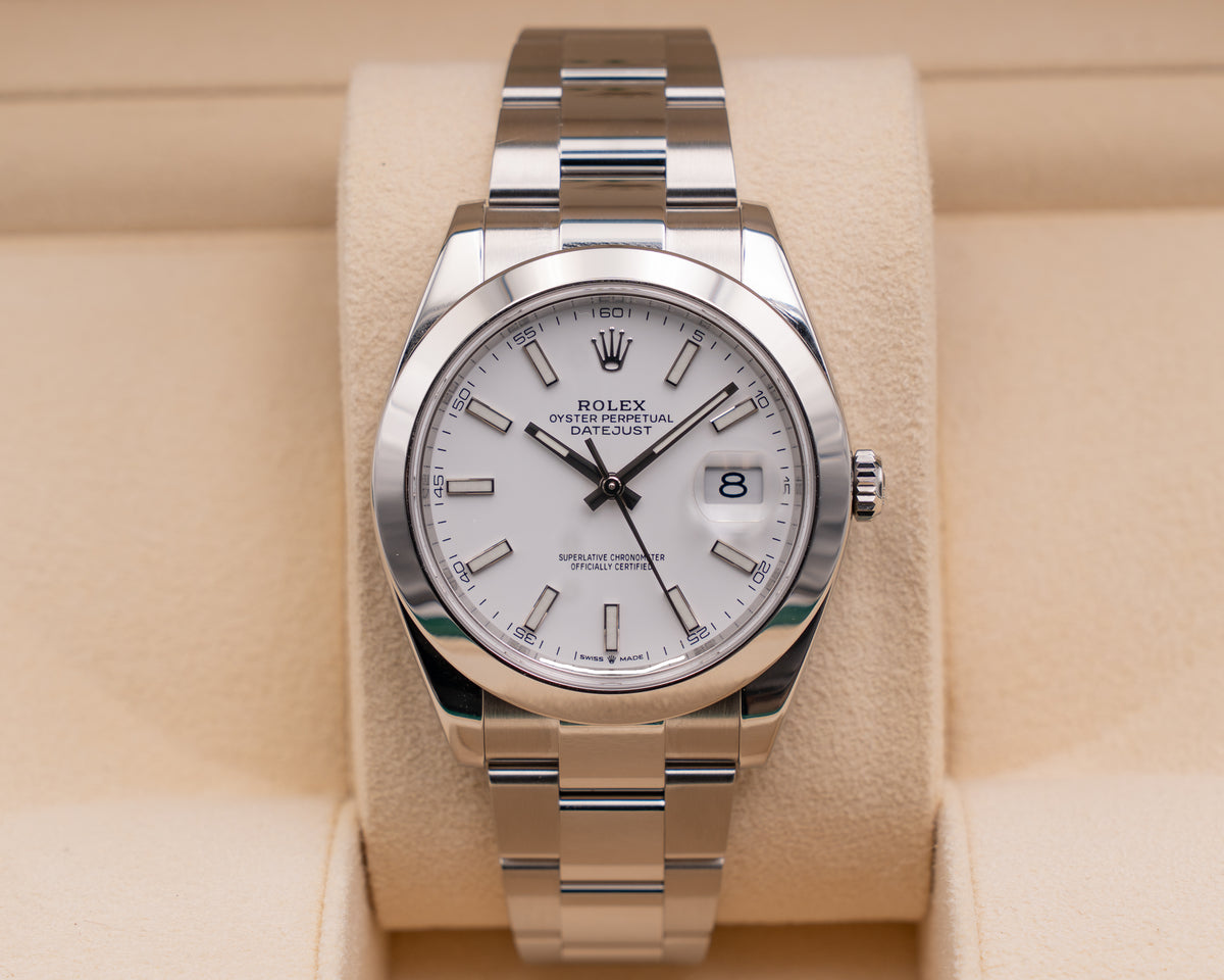 Rolex Datejust 41mm 126300 White Dial on Oyster 2023