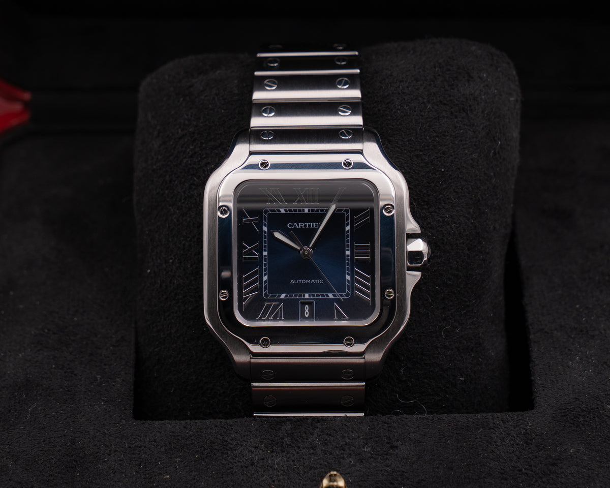 Santos de Cartier 39.8mm WSSA0030 Blue Dial