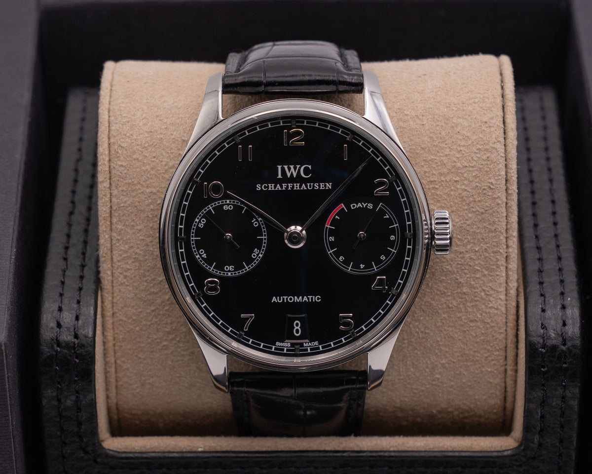 IWC Portuguese Automatic 42mm IW500109 Blue Dial date