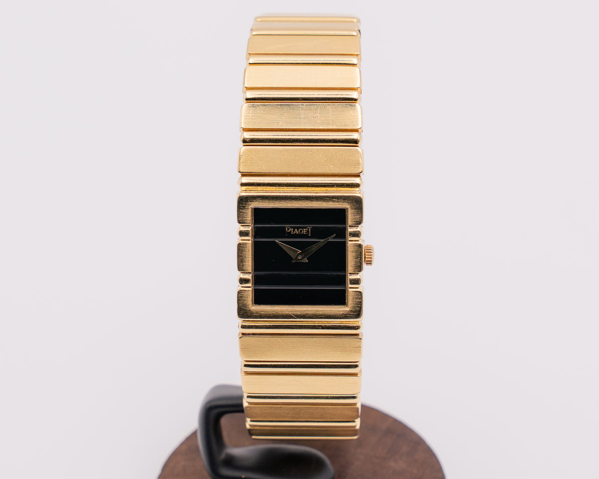 Piaget Polo 20mm 8131C701 Gold Black Dial Quartz