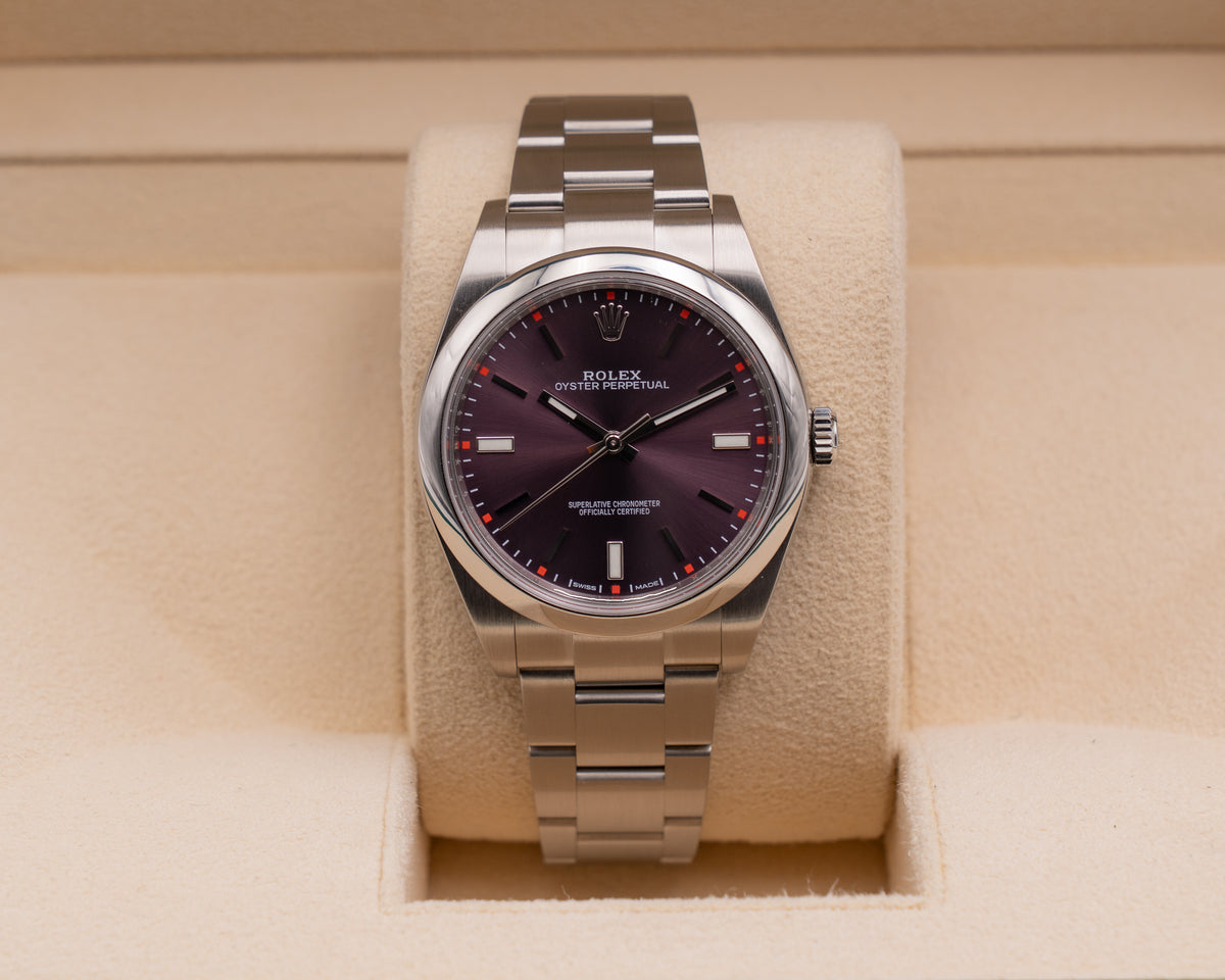 Rolex Oyster Perpetual 39mm 114300  "Grape" Purple Dial