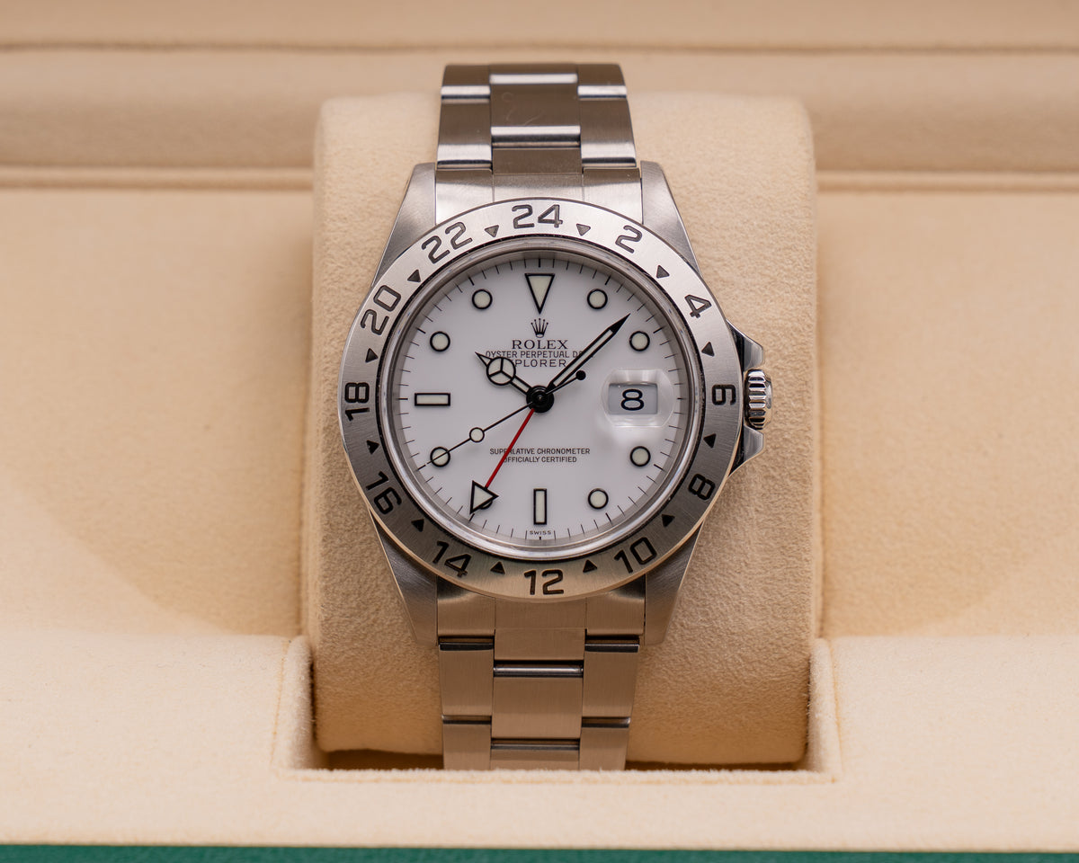 Rolex Explorer II 40mm 16570 White Dial 1999