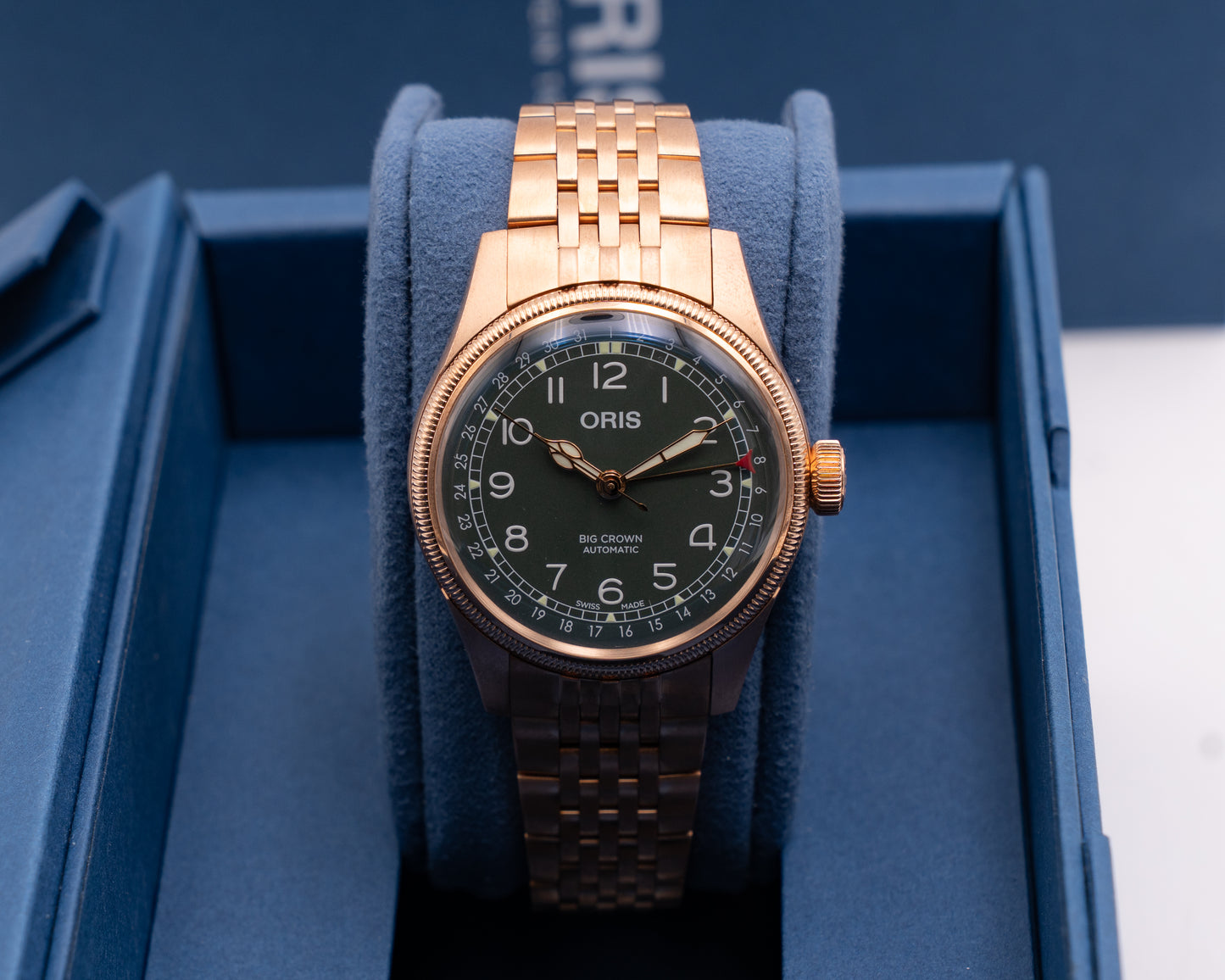 Oris Big Crown Bronze Pointer Date 40mm Green Dial Bronze Bracelet