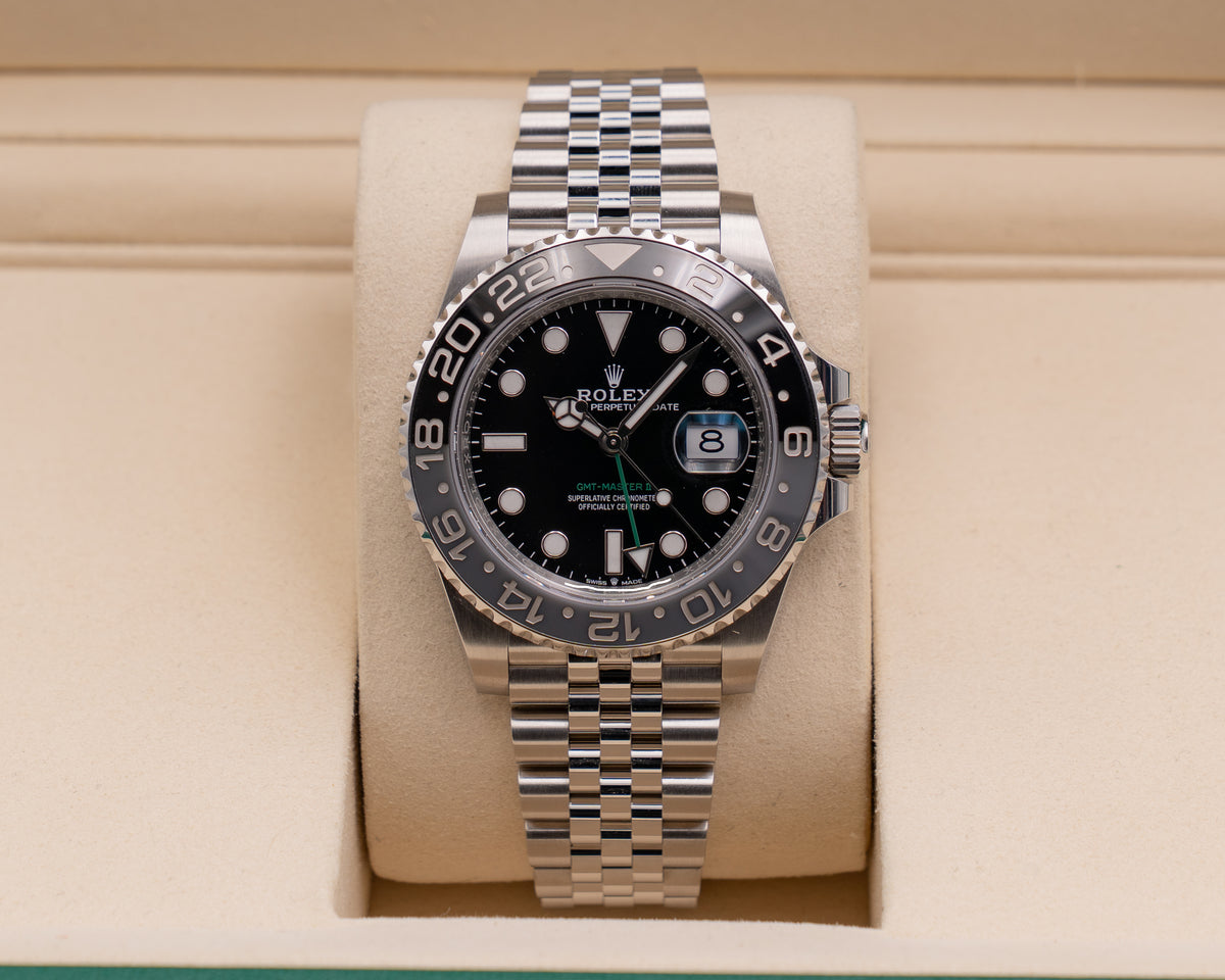 Rolex GMT Master II 40mm 126710GRNR Bruce Wayne Wood Card 2026