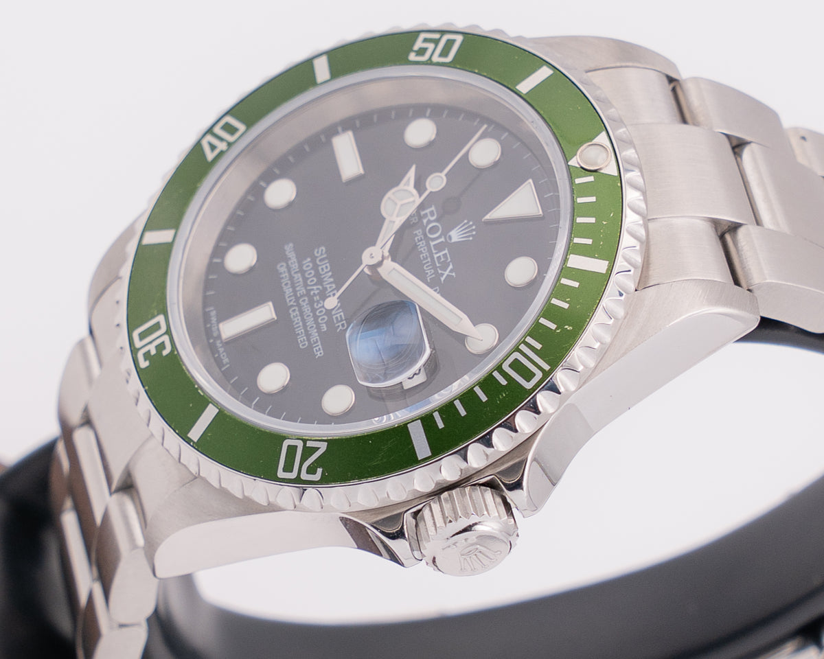 Rolex Submariner Date 40mm 16610lv Green Bezel Black Dial Kermit 2007