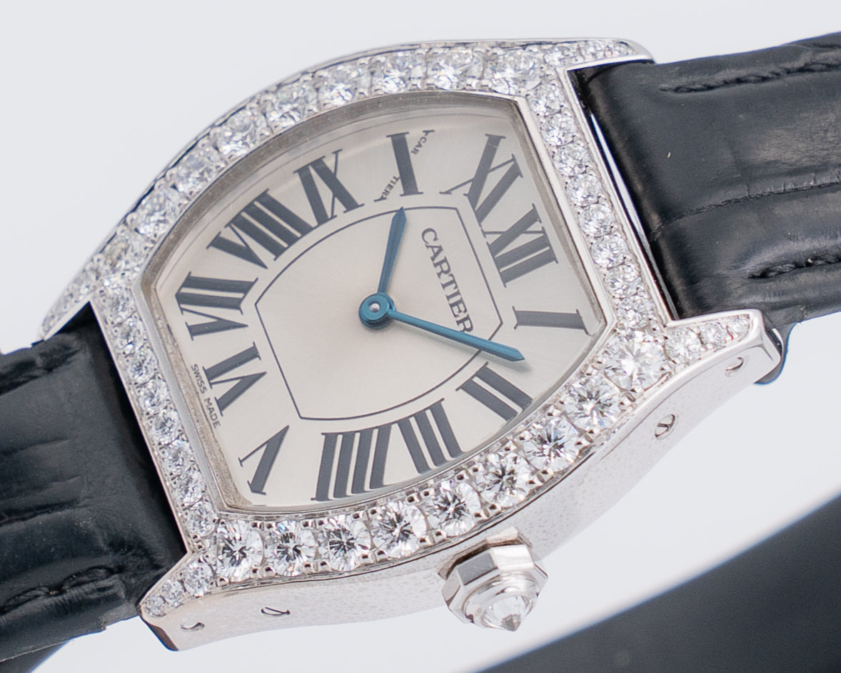 Cartier Tortue WA507231 White Gold Diamond Bezel