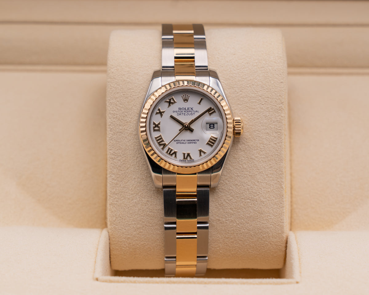 Rolex Datejust 26mm 179173 White Roman  Dial Two Tone 2017