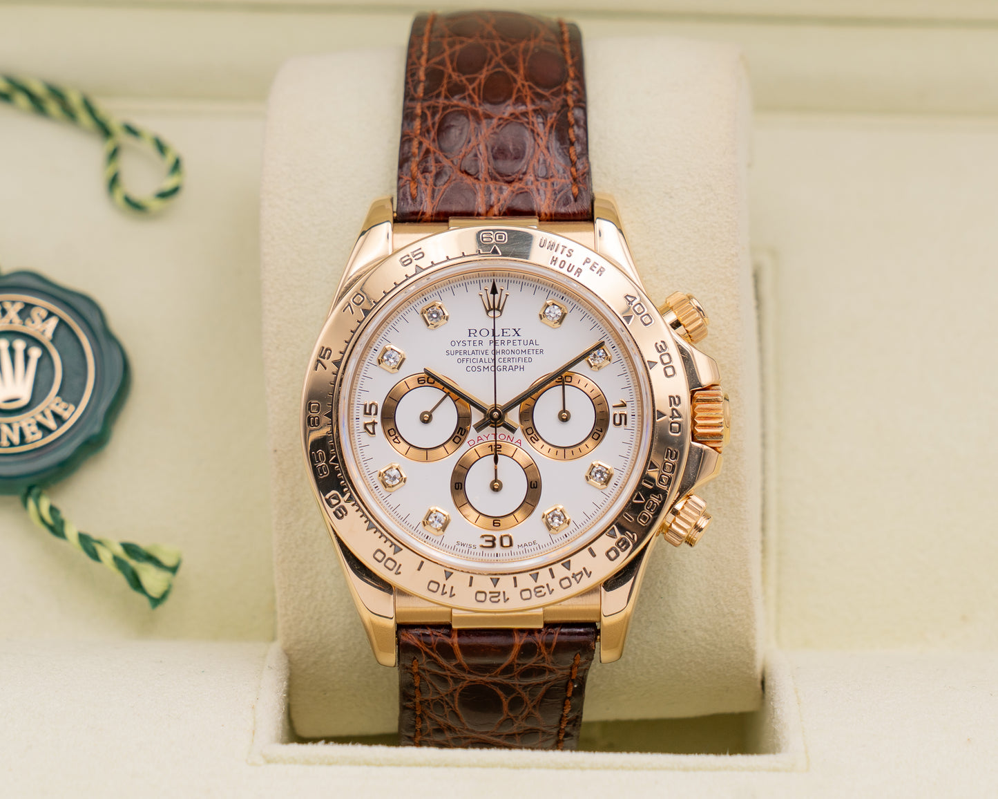 Rolex Daytona 40mm 16518 Yellow Gold Diamond Markets U-Serial