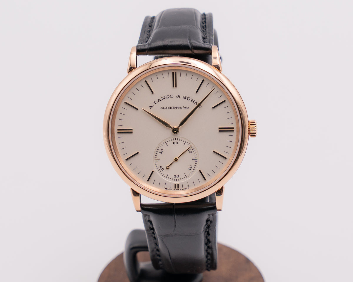 A. Lange & Söhne Saxonia 38,5mm automatic 380.033  Rose Gold White Dial 2015
