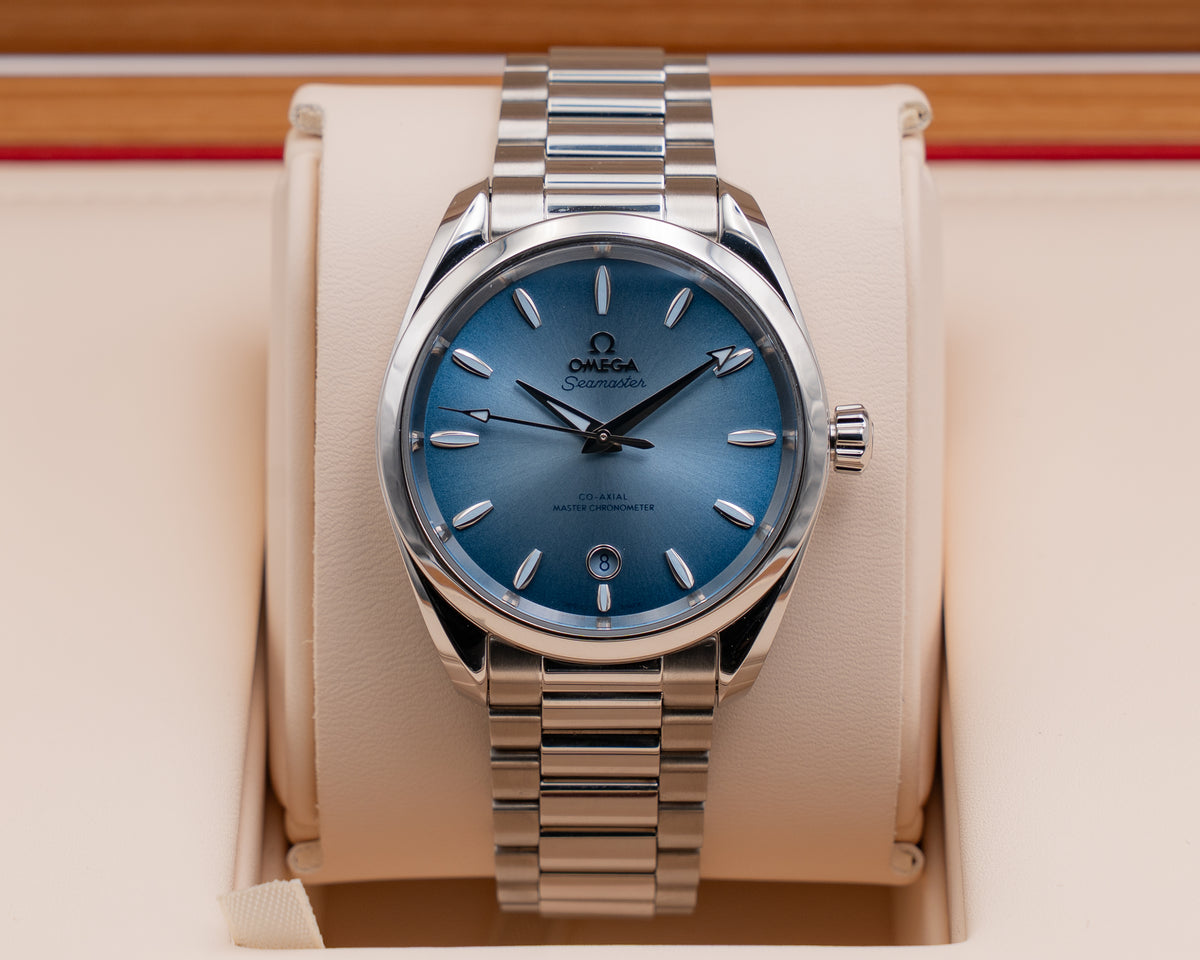 UNWORN Omega Aqua Terra 150m Co‑axial Master Chronometer 38 MM 220.10.38.20.03.004 Summer Blue 2026