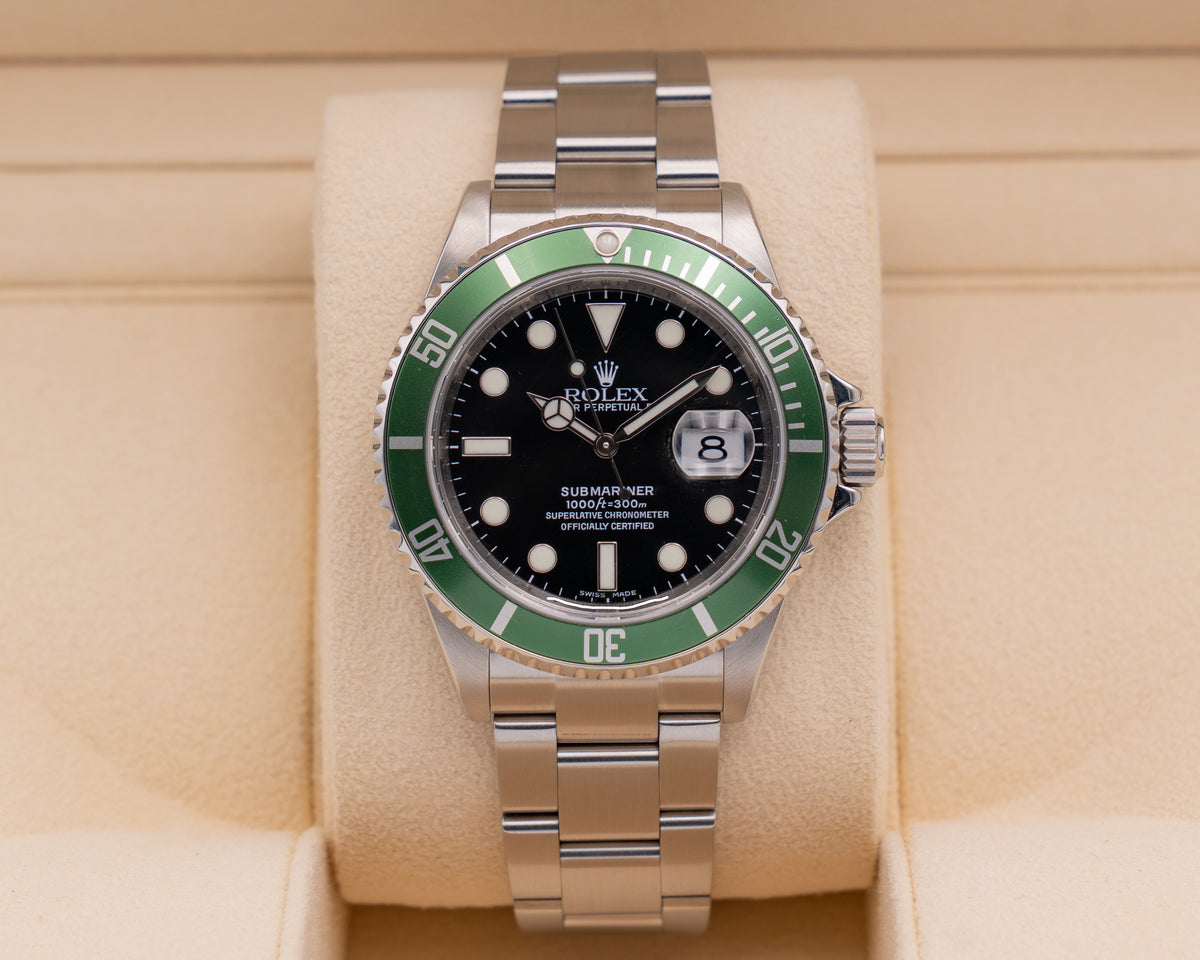 Rolex Submariner 40mm 16610lv  Black Dial "Kermit" 2007