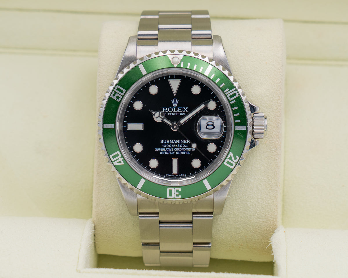 Rolex Submariner 40mm 16610LV Kermit 2008